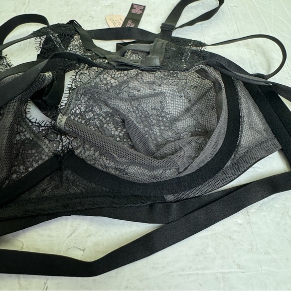 Victorias Secret NEW Lace Sheer Sexy Demi Balconette Bra Strappy Zip Underwire - Picture 9 of 16